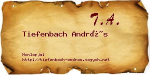 Tiefenbach András névjegykártya